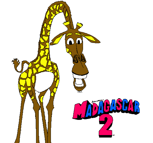 Dibujo Madagascar 2 Melman pintado por anairis022