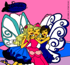 Dibujo Barbie y sus amigas en hadas pintado por karli
