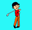 Dibujo Jugador de golf pintado por capo