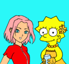 Dibujo Sakura y Lisa pintado por dulcehanon