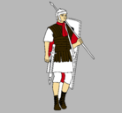 Dibujo Soldado romano pintado por ardavann