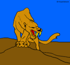Dibujo Tigre con afilados colmillos pintado por frcasado
