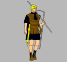 Dibujo Soldado romano pintado por elric