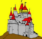 Dibujo Castillo medieval pintado por fede