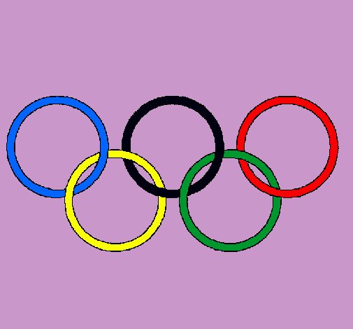 Dibujo Anillas de los juegos olimpícos pintado por anitin