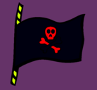 Dibujo Bandera pirata pintado por yfuryfg