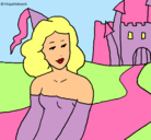 Dibujo Princesa y castillo pintado por eumelys