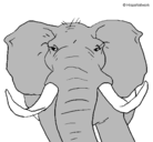 Dibujo Elefante africano pintado por yada