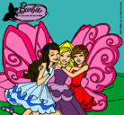 Dibujo Barbie y sus amigas en hadas pintado por lucesita