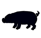 Dibujo Cerdo con pezuñas negras pintado por nikyjo