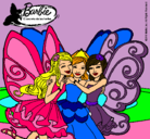 Dibujo Barbie y sus amigas en hadas pintado por erika123