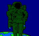 Dibujo Astronauta pintado por halo