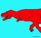 Dibujo Tiranosaurio rex pintado por fabri