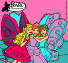 Dibujo Barbie y sus amigas en hadas pintado por Rita