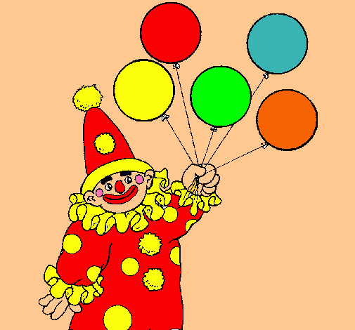 Payaso con globos