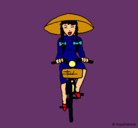 Dibujo China en bicicleta pintado por albviolet
