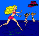 Dibujo Barbie de regreso a la playa pintado por avelar