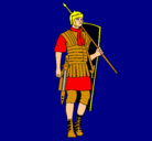 Dibujo Soldado romano pintado por nieblagris