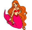 Dibujo Sirenita pintado por valentina4