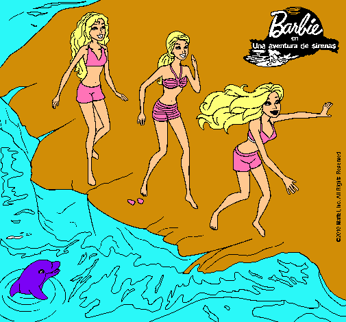 Barbie y sus amigas en la playa