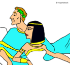 Dibujo César y Cleopatra pintado por NARAYANI