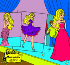 Dibujo Barbie, desfilando por la pasarela pintado por POIUYTREWQASD