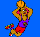 Dibujo Mate pintado por basketball