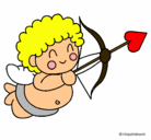 Dibujo Cupido pintado por dudi