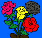 Dibujo Ramo de rosas pintado por martin19