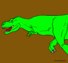 Dibujo Tiranosaurio rex pintado por Indiolalo