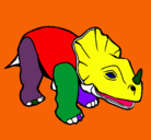 Dibujo Triceratops II pintado por saniel