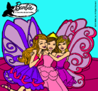 Dibujo Barbie y sus amigas en hadas pintado por barbi