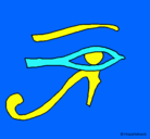 Dibujo Ojo Horus pintado por cancer