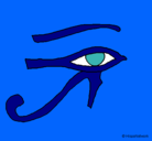 Dibujo Ojo Horus pintado por ELHOJO