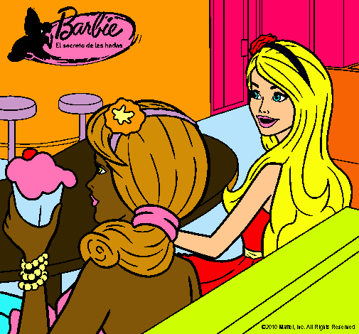 Barbie en una heladería