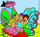 Dibujo Barbie y sus amigas en hadas pintado por argimiro