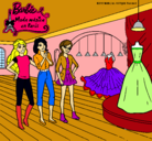 Dibujo Barbie mirando vestidos pintado por princessa9