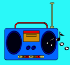Dibujo Radio cassette 2 pintado por javit