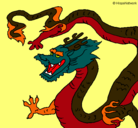 Dibujo Dragón chino pintado por luciluci