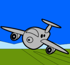 Dibujo Avión aterrizando pintado por clau04