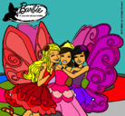 Dibujo Barbie y sus amigas en hadas pintado por jeni
