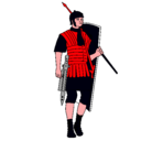 Dibujo Soldado romano pintado por juli_lo_mas
