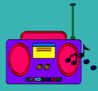 Dibujo Radio cassette 2 pintado por lizbethzitha