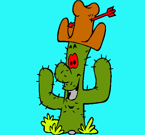 Cactus con sombrero