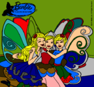 Dibujo Barbie y sus amigas en hadas pintado por ANALIA