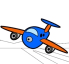 Dibujo Avión aterrizando pintado por olldld