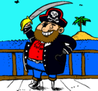 Dibujo Pirata a bordo pintado por fede