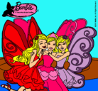 Dibujo Barbie y sus amigas en hadas pintado por divinas 