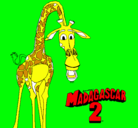 Dibujo Madagascar 2 Melman pintado por jareny