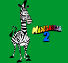 Dibujo Madagascar 2 Marty pintado por maryettah